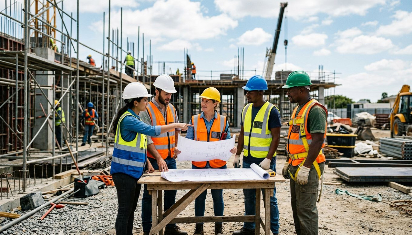Ce que révèle la couleur des casques sur un chantier réglementé